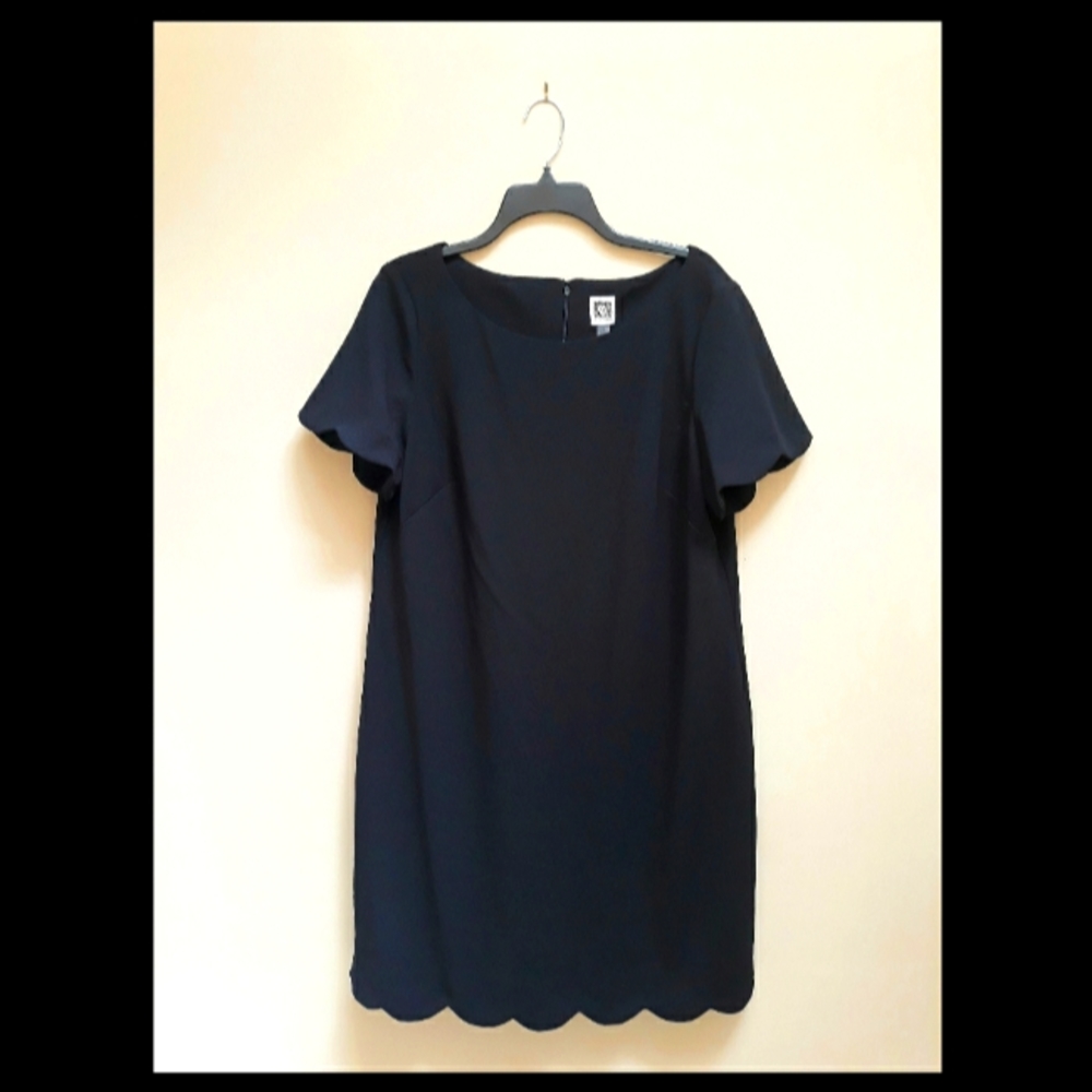 Anne Klein Scalloped Dress Sz 16